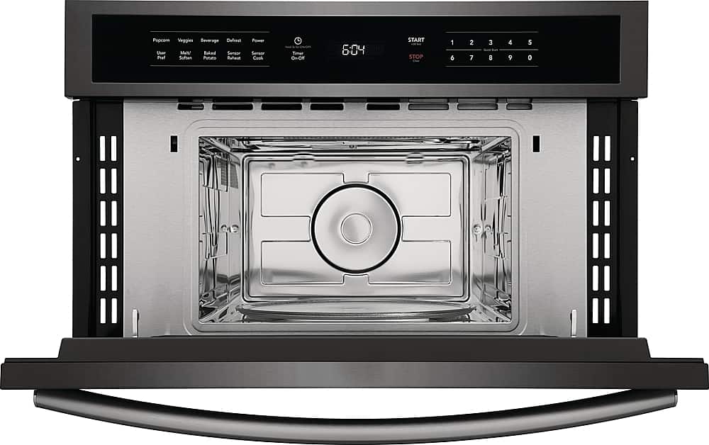 Frigidaire - Gallery 1.6 Cu. Ft. Built-In Microwave Oven with Drop-Down Door - Black Stainless Steel