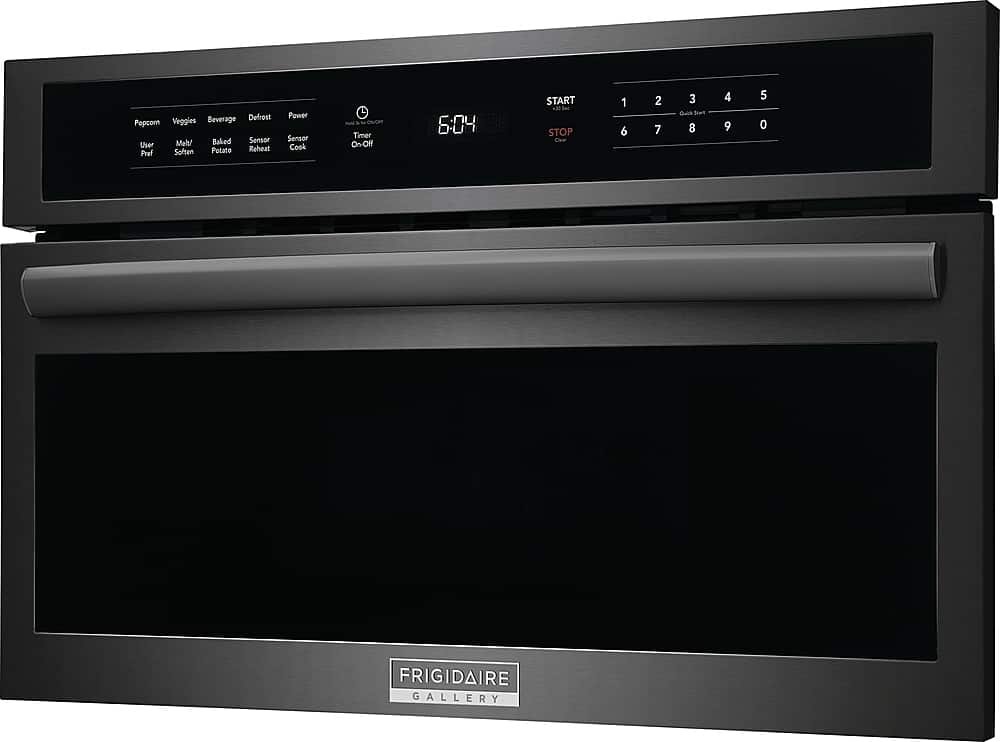 Frigidaire - Gallery 1.6 Cu. Ft. Built-In Microwave Oven with Drop-Down Door - Black Stainless Steel