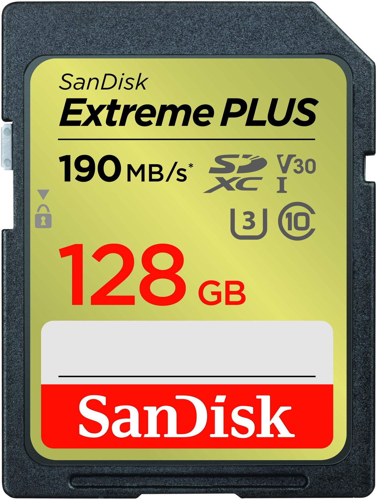 SANDISK - 128GB Extreme PLUS SD UHS-I Memory Card, R/W up to 240/120MB/s