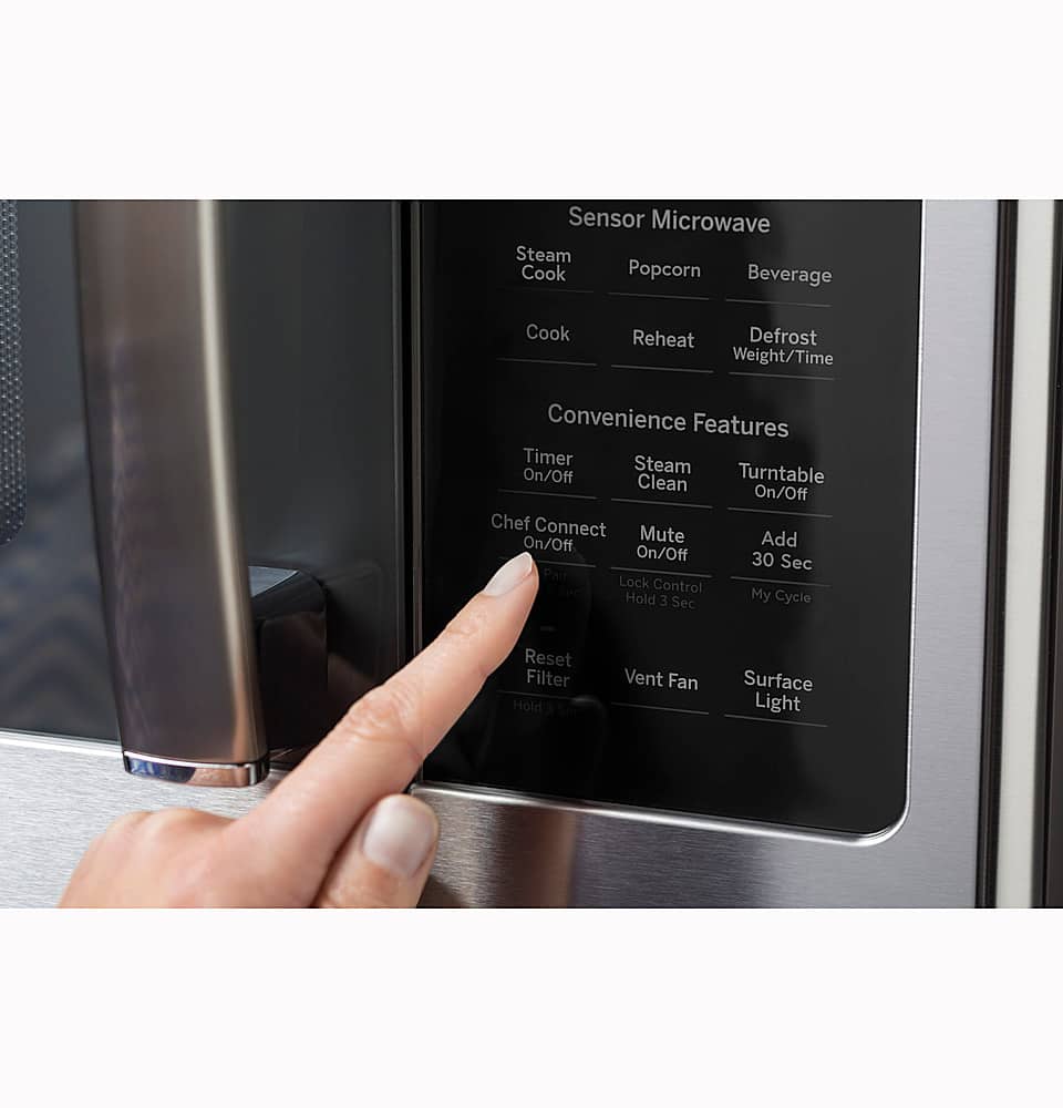 GE Profile - Profile Series 1.7 Cu. Ft. Convection Over-the-Range Microwave with Sensor Cooking and Chef Connect - Stainless Steel