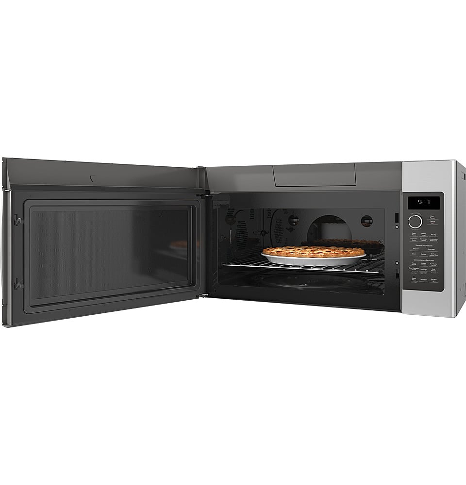 GE Profile - Profile Series 1.7 Cu. Ft. Convection Over-the-Range Microwave with Sensor Cooking and Chef Connect - Stainless Steel