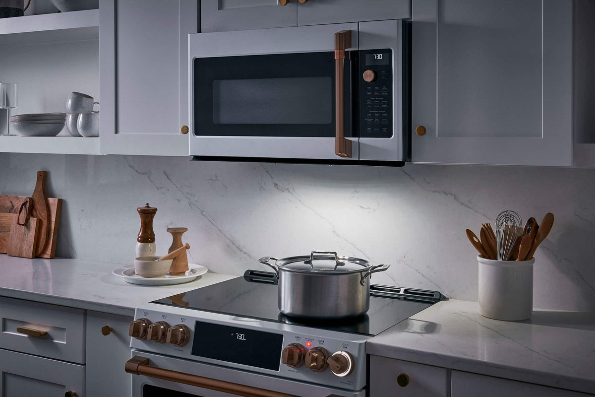 Café - 1.7 Cu. Ft. Convection Over-the-Range Microwave with Sensor Cooking and Air Fry - Matte White