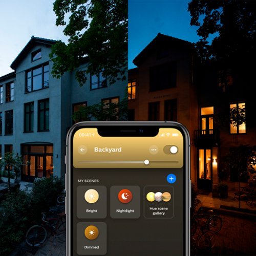 Philips - Hue White and Color Ambiance Lucca Wall Light - Black
