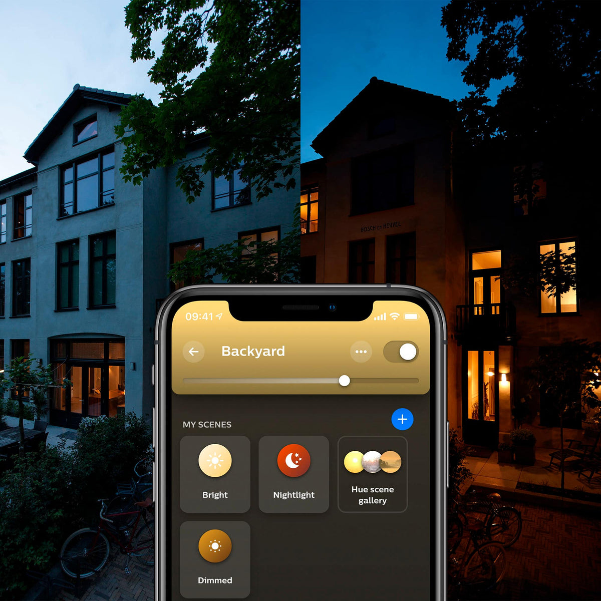 Philips - Hue White and Color Ambiance Lucca Wall Light - Black