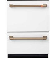 Café - 24" Top Control Built-In Double Drawer Dishwasher, Customizable - Matte White