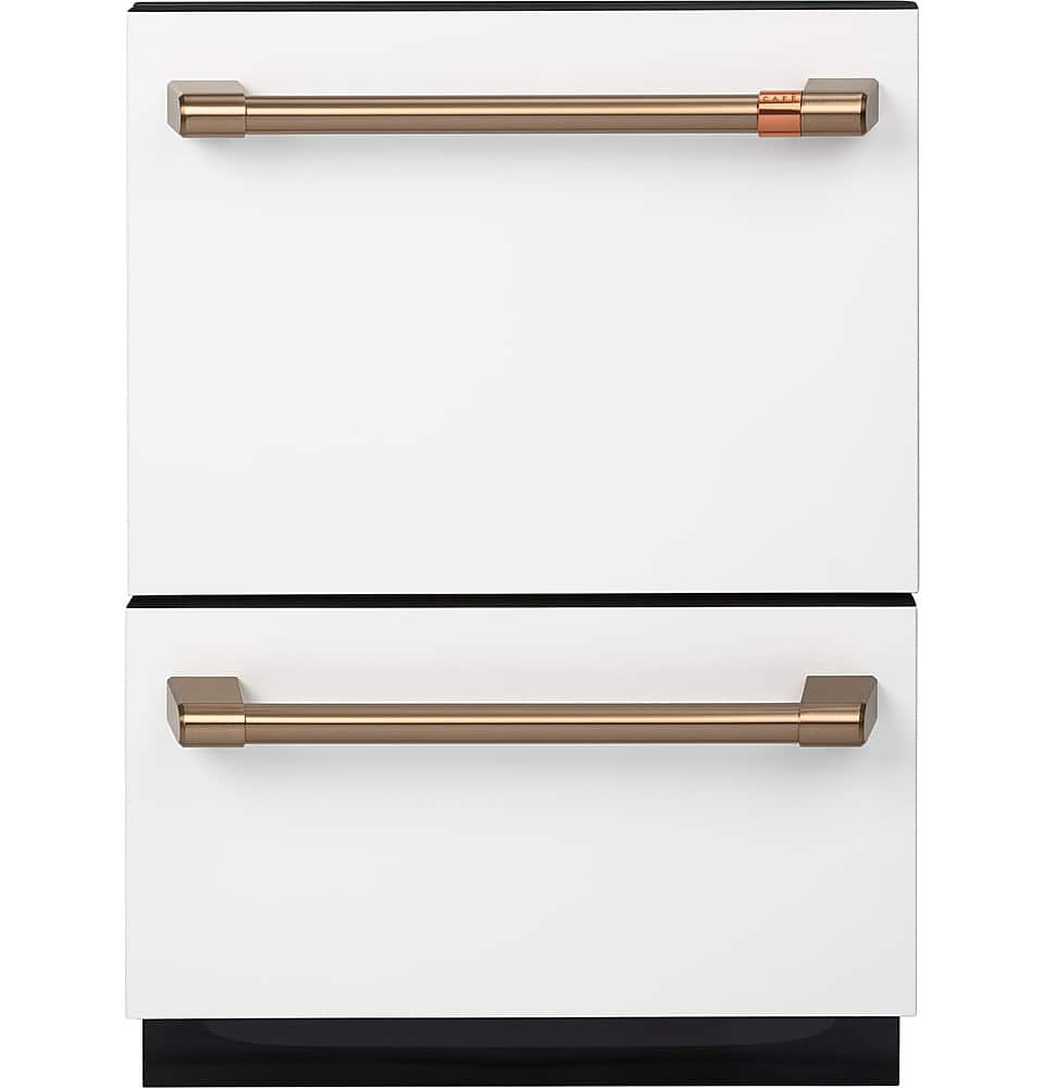 Café - 24" Top Control Built-In Double Drawer Dishwasher, Customizable - Matte White