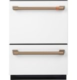 Café - 24" Top Control Built-In Double Drawer Dishwasher, Customizable - Matte White