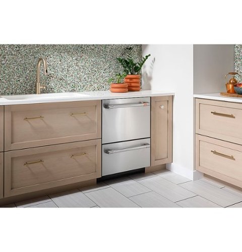 Café - 24" Top Control Built-In Double Drawer Dishwasher, Customizable - Matte White