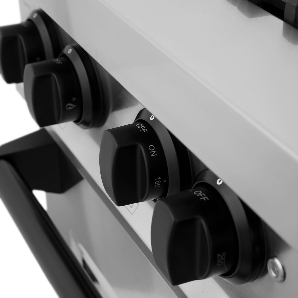 ZLINE - 36 in. Wide 6 Burner Autograph Legacy Dual Fuel Range with Matte Black Accents (RAZ-36-MB) - Stainless Steel/Matte Black Accents