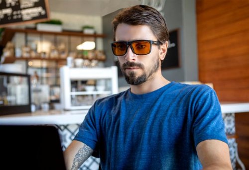 GUNNAR - Intercept Computer Glasses with Blue Light Reduction , Amber Max Lenses - Onyx