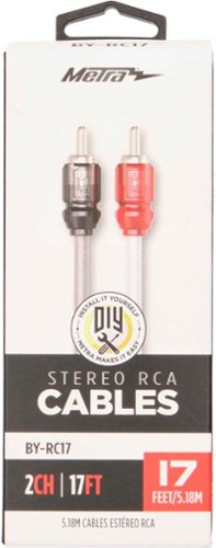 Metra - 17' Interconnect RCA Cable (2-Pack) - Multi