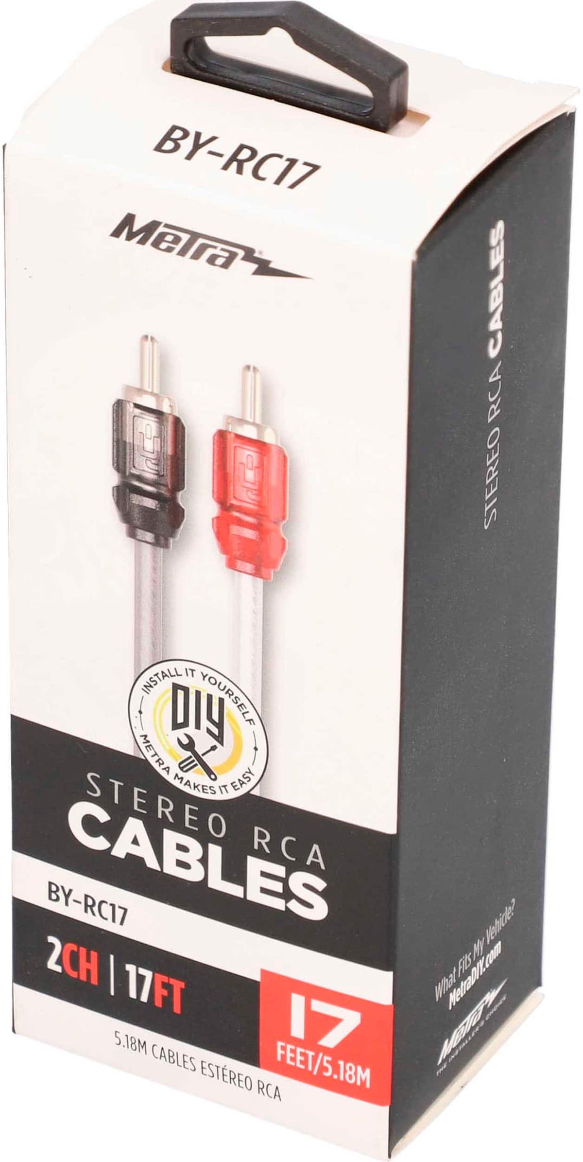 Metra - 17' Interconnect RCA Cable (2-Pack) - Multi