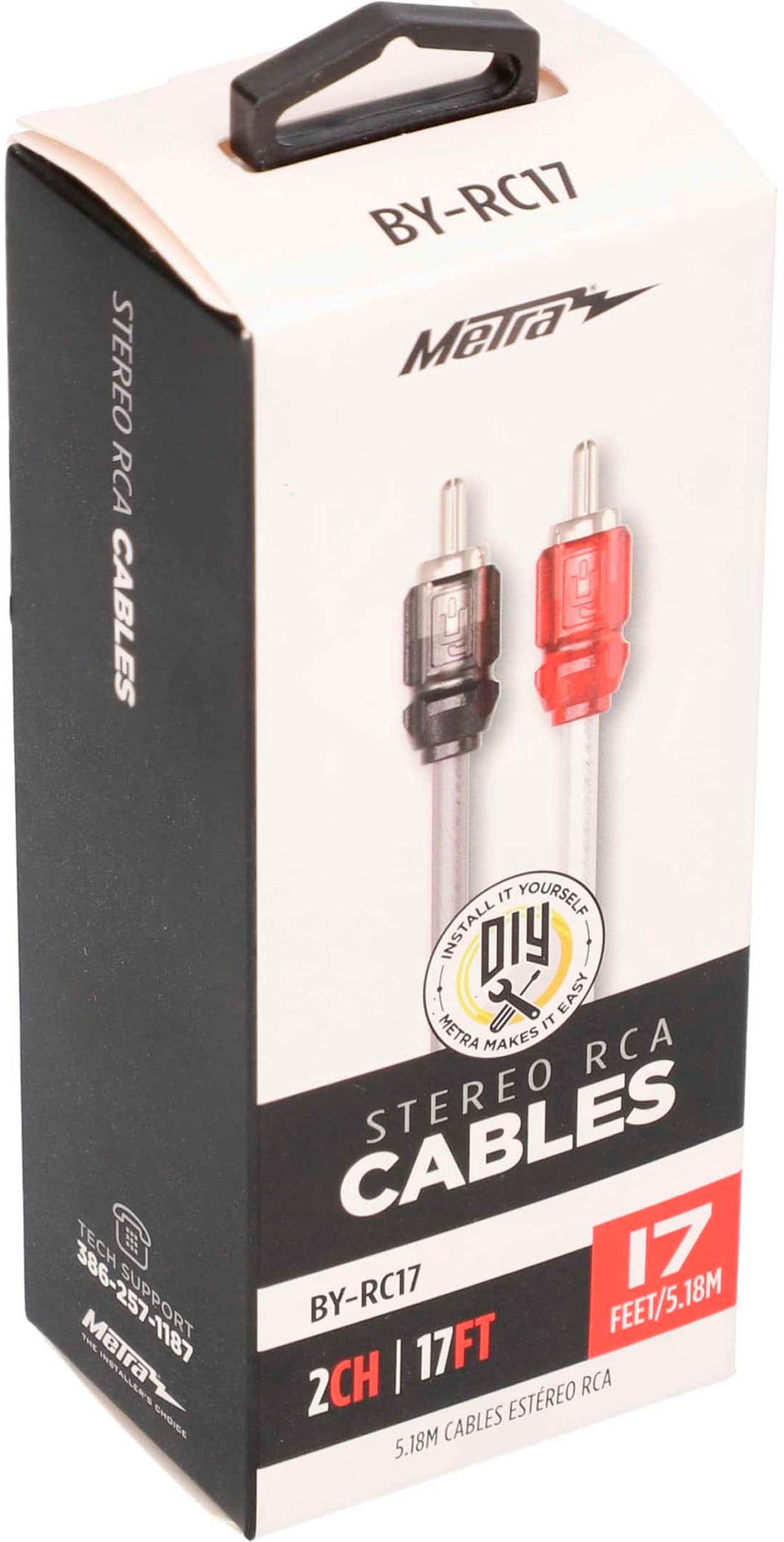 Metra - 17' Interconnect RCA Cable (2-Pack) - Multi