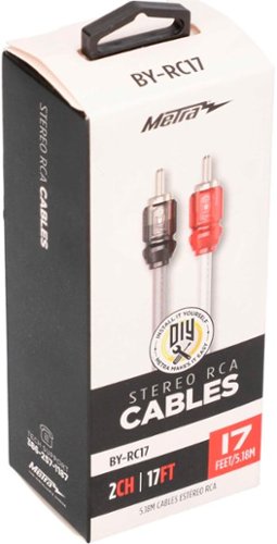 Metra - 17' Interconnect RCA Cable (2-Pack) - Multi