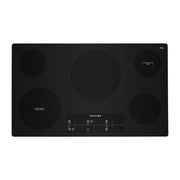 KitchenAid - 36 in. Wide 5 element Built-In Electric Cooktop with 10''/6'' Even-Heat Ultra Power Element with Simmer Setting - Black