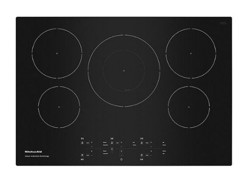 KitchenAid - 36 in. Wide 5 element Built-In Electric Induction Cooktop with Sensor Induction Technology - Black