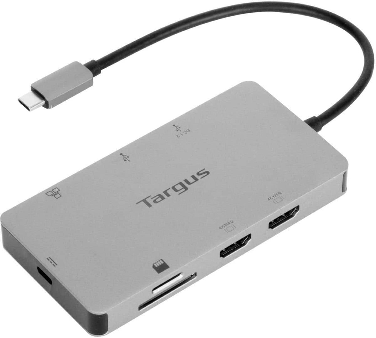 Targus - USB-C Dual HDMI 4K Docking Station with 100W PD Pass-Thru - Silver
