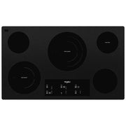 Whirlpool - 36 in. Wide 5 element Built-In Electric Cooktop with FlexHeat Triple Radiant Element - Black