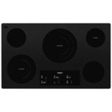 Whirlpool - 36 in. Wide 5 element Built-In Electric Cooktop with FlexHeat Triple Radiant Element - Black