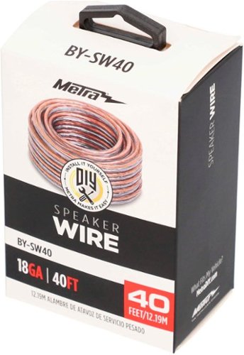Metra - 40' Spool 18-Gauge Speaker Wire - Clear