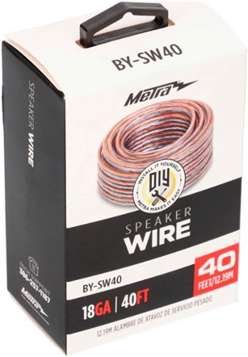 Metra - 40' Spool 18-Gauge Speaker Wire - Clear