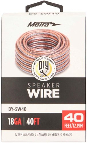 Metra - 40' Spool 18-Gauge Speaker Wire - Clear