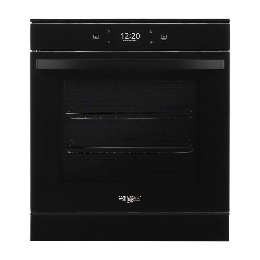 Whirlpool - 24" Built-In Single Electric Convection Wall Oven with Adjustable Self-Clean Cycle - Black