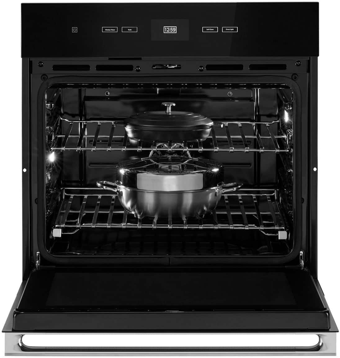 JennAir - 30" Built-In Single Electric Wall Oven - Floating Glass Black