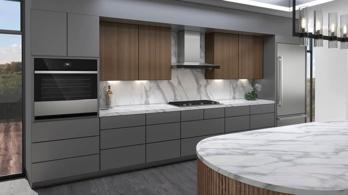 JennAir - 30" Built-In Single Electric Wall Oven - Floating Glass Black