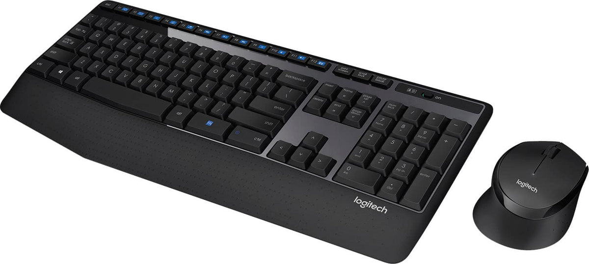 Logitech - MK345 Full-size Wireless Membrane Keyboard and Mouse Combo for PC, Laptop with Palm Rest - Graphite