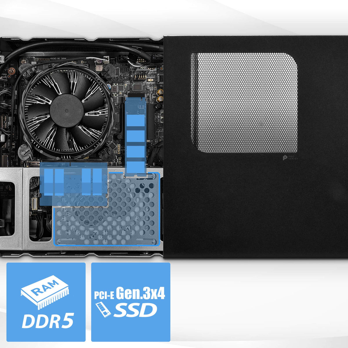 MSI - PRO DP21 Desktop - Intel Core i7-14700 2024 - 16GB Memory - Intel UHD 770 Graphics - 1TB Storage - Black