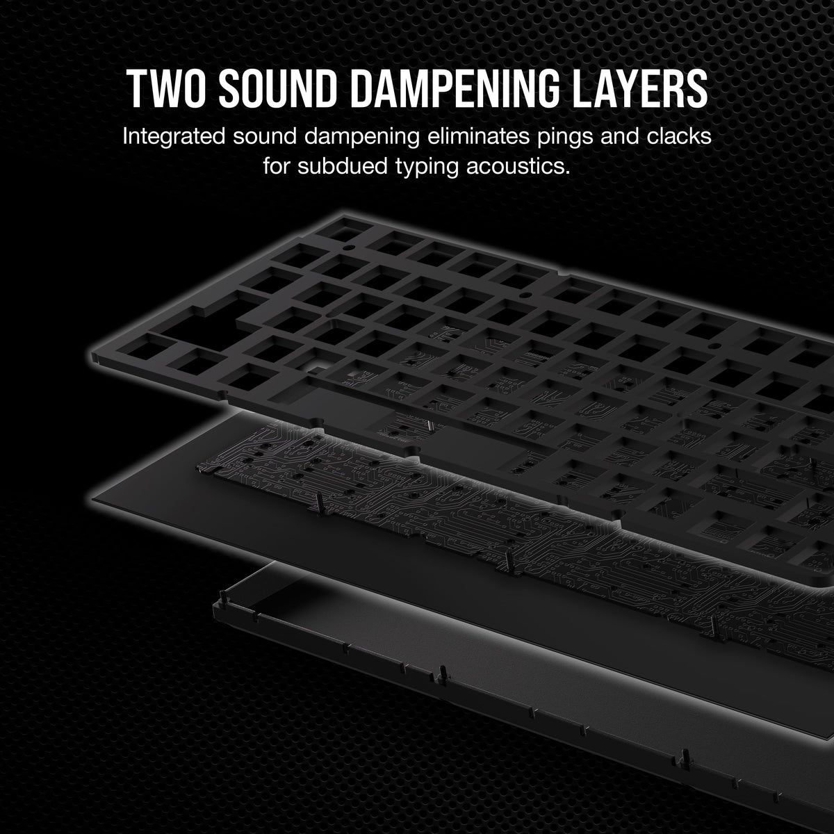 CORSAIR - K65 PLUS RGB 75% Wireless Mechanical Pre-Lubricated MLX Red Linear Switch Gaming Keyboard with Hot-Swappable Switches - Black/Gray