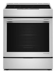 KitchenAid - 30-Inch 4-Element Induction Slide-In Convection Range with Air Fry - PrintShield Stainless Finish