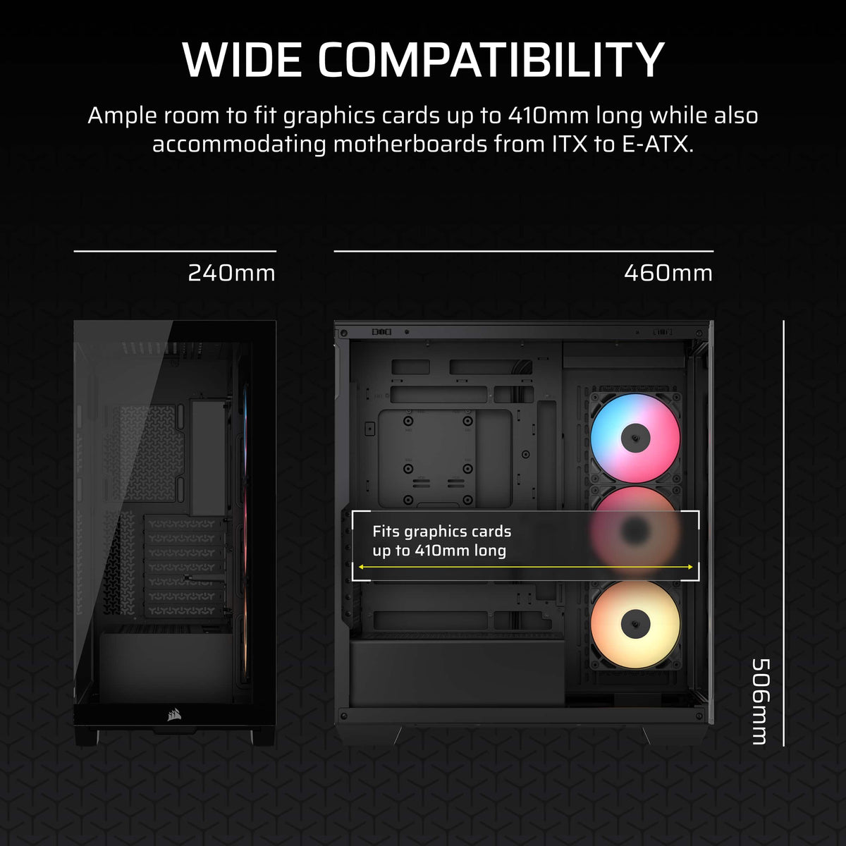 CORSAIR - 3500X RS-R ARGB ATX Mid-Tower PC Case - Black