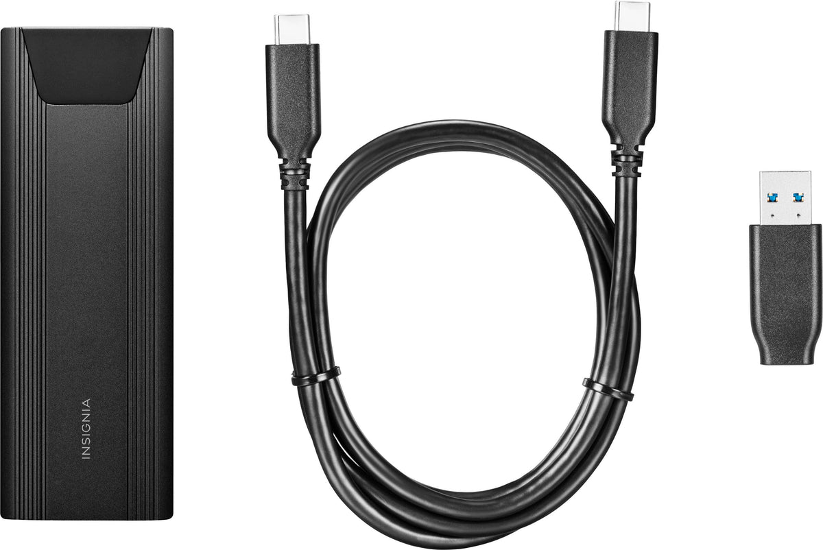 Insignia™ - M.2 NVMe to USB-C SSD Enclosure - Black