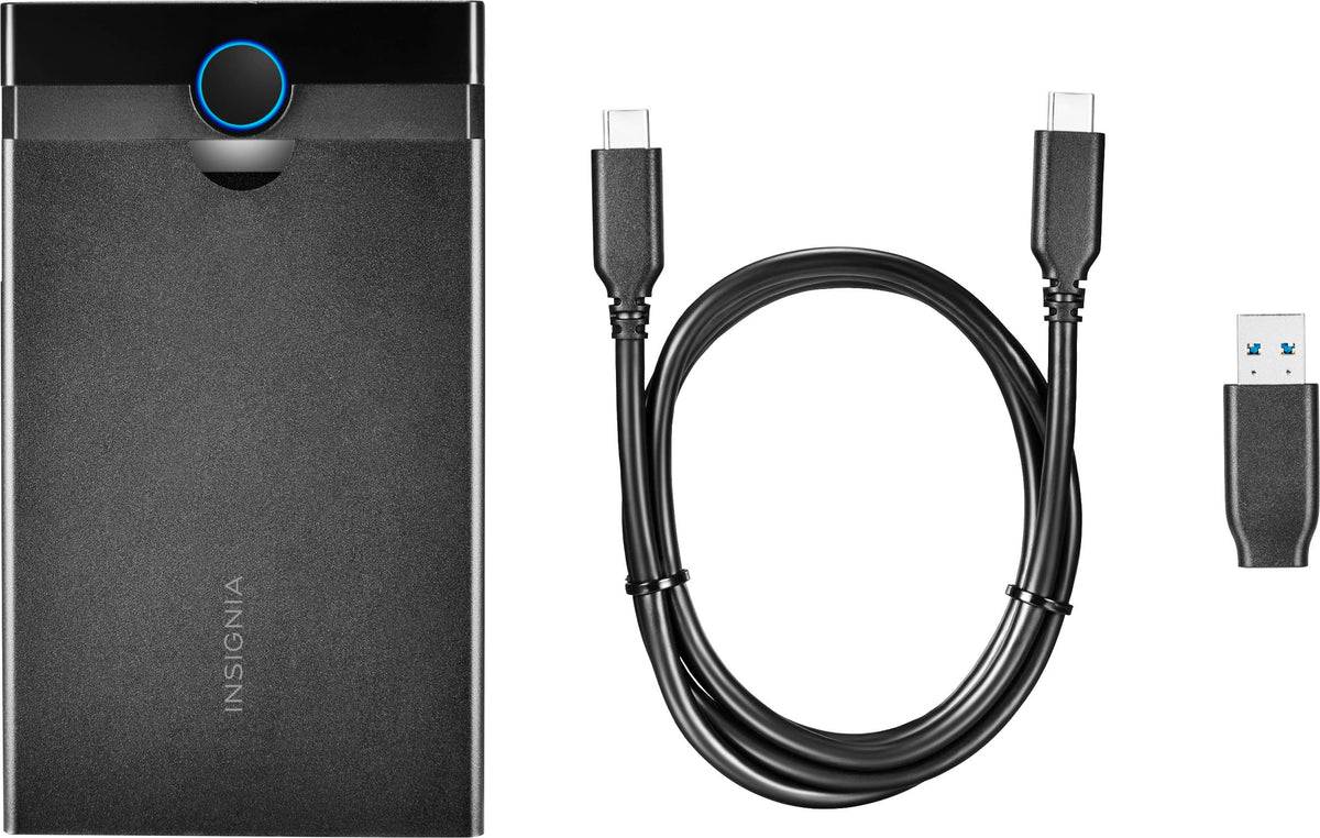 Insignia™ - 2.5" SATA to USB-C HDD Enclosure - Black