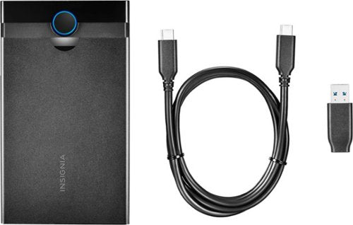 Insignia™ - 2.5" SATA to USB-C HDD Enclosure - Black