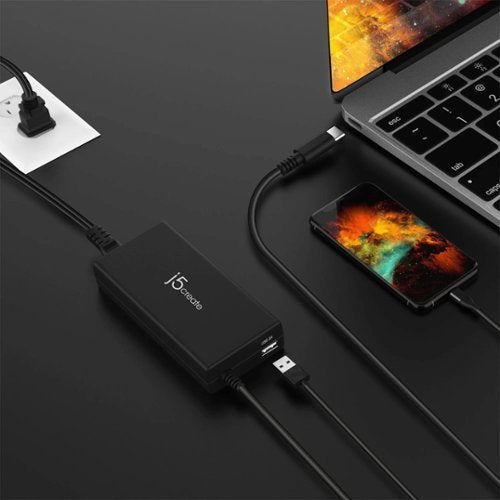 j5create - 100W Super Charger - Works with Chromebook Certified - Black