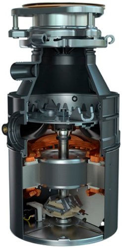InSinkerator - Badger 5XP Lift and Latch Power Series 3/4 HP Continuous Feed Garbage Disposal with Power Cord - Black