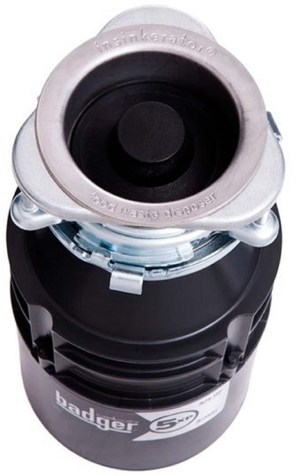 InSinkerator - Badger 5XP Lift and Latch Power Series 3/4 HP Continuous Feed Garbage Disposal with Power Cord - Black