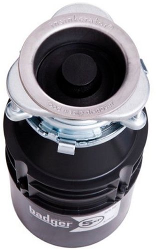 InSinkerator - Badger 5XP Lift and Latch Power Series 3/4 HP Continuous Feed Garbage Disposal with Power Cord - Black