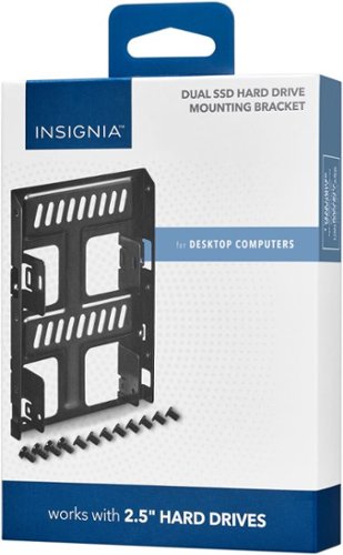 Insignia™ - Dual Drive Mount for 2.5” SATA, SSDs or Hard Drives - Black