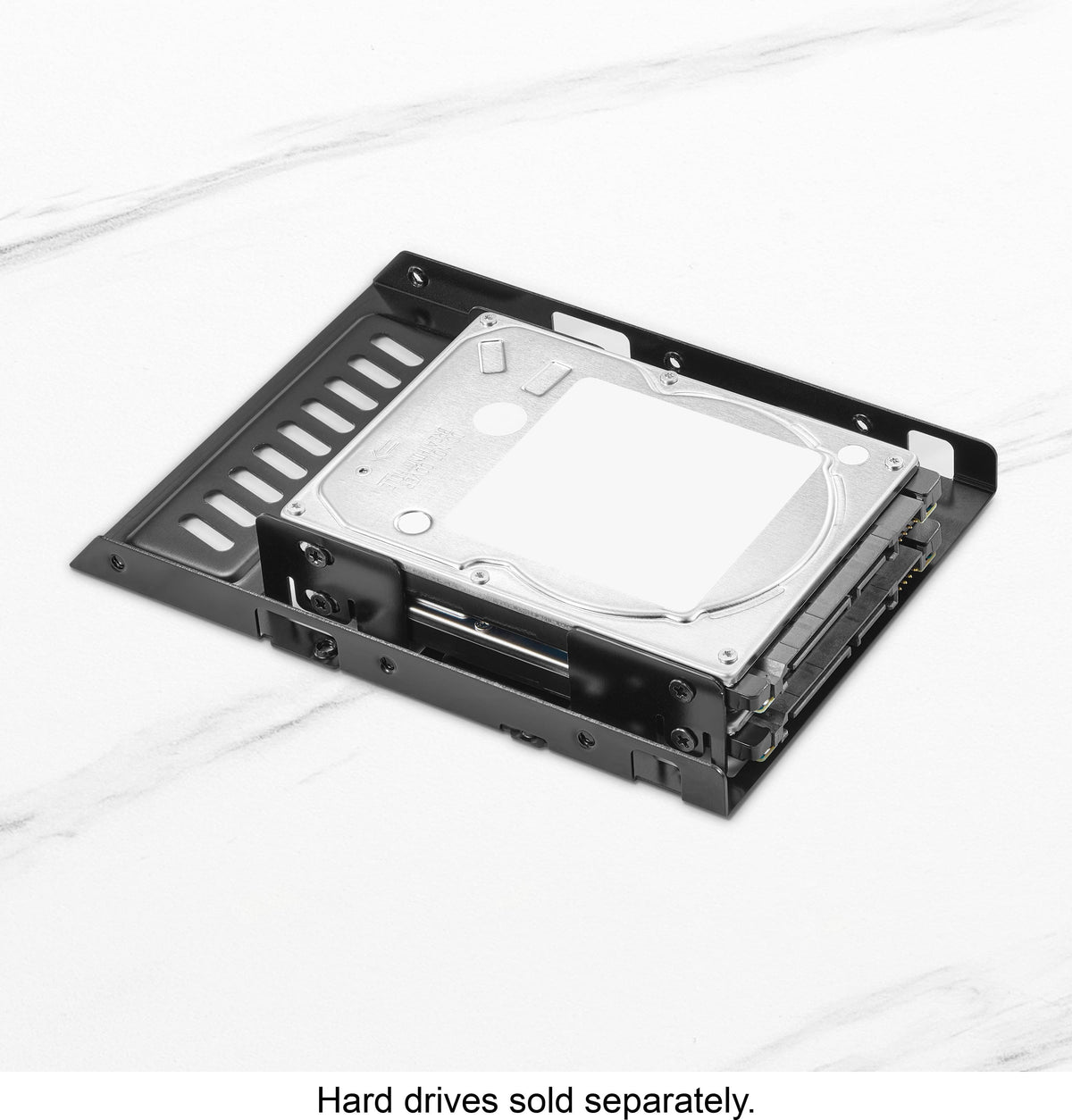 Insignia™ - Dual Drive Mount for 2.5” SATA, SSDs or Hard Drives - Black