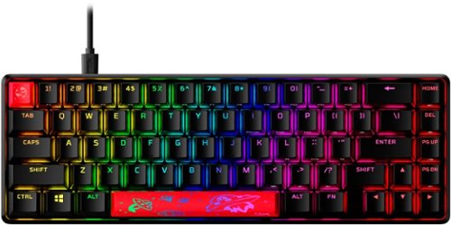 HyperX - Alloy Origins 65% Compact Wired Mechanical Red Linear Switch Gaming Keyboard with RGB Lighting - Black
