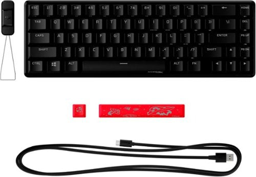 HyperX - Alloy Origins 65% Compact Wired Mechanical Red Linear Switch Gaming Keyboard with RGB Lighting - Black