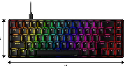 HyperX - Alloy Origins 65% Compact Wired Mechanical Red Linear Switch Gaming Keyboard with RGB Lighting - Black