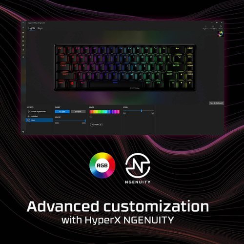 HyperX - Alloy Origins 65% Compact Wired Mechanical Red Linear Switch Gaming Keyboard with RGB Lighting - Black