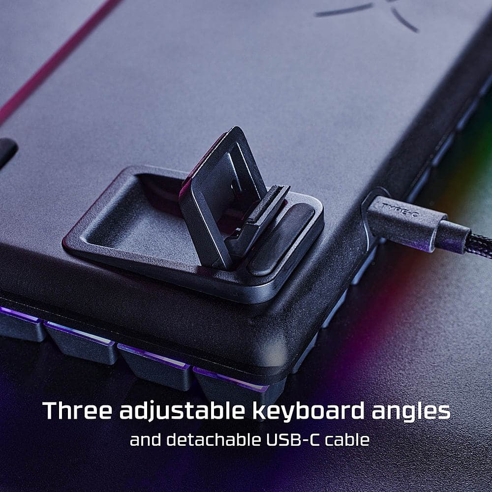 HyperX - Alloy Origins 65% Compact Wired Mechanical Red Linear Switch Gaming Keyboard with RGB Lighting - Black