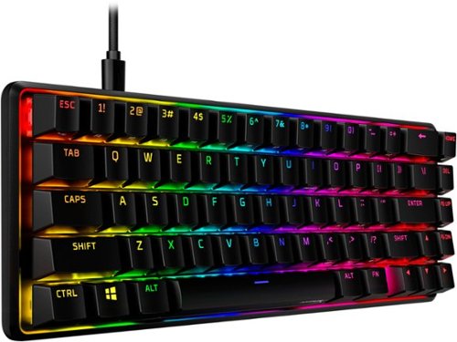 HyperX - Alloy Origins 65% Compact Wired Mechanical Red Linear Switch Gaming Keyboard with RGB Lighting - Black