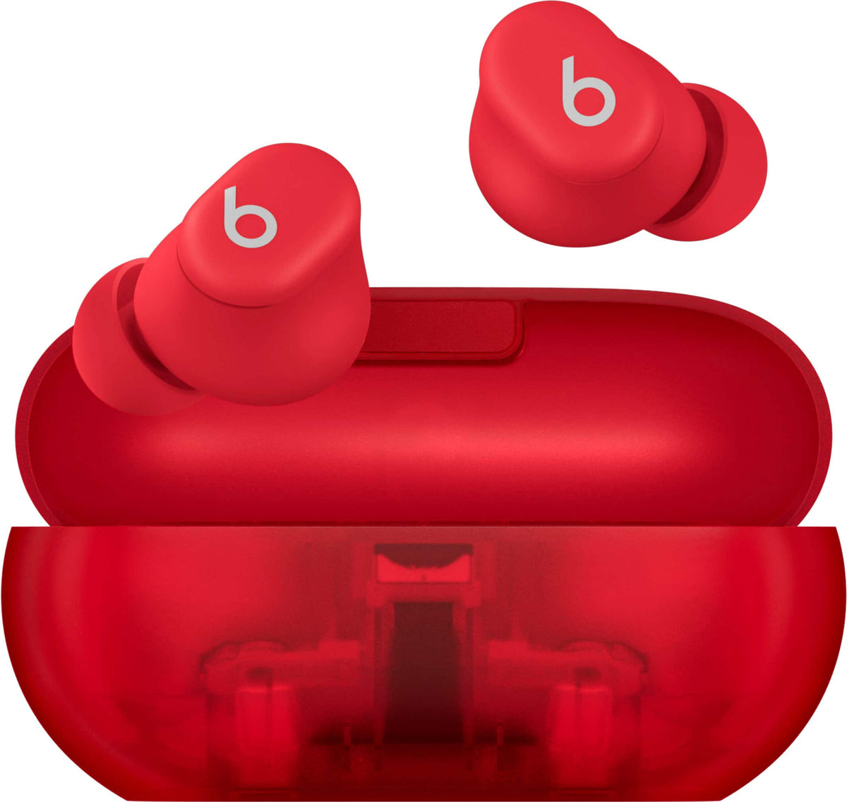 Beats - Geek Squad Refurbished Good - Solo Buds True Wireless Earbuds - Transparent Red